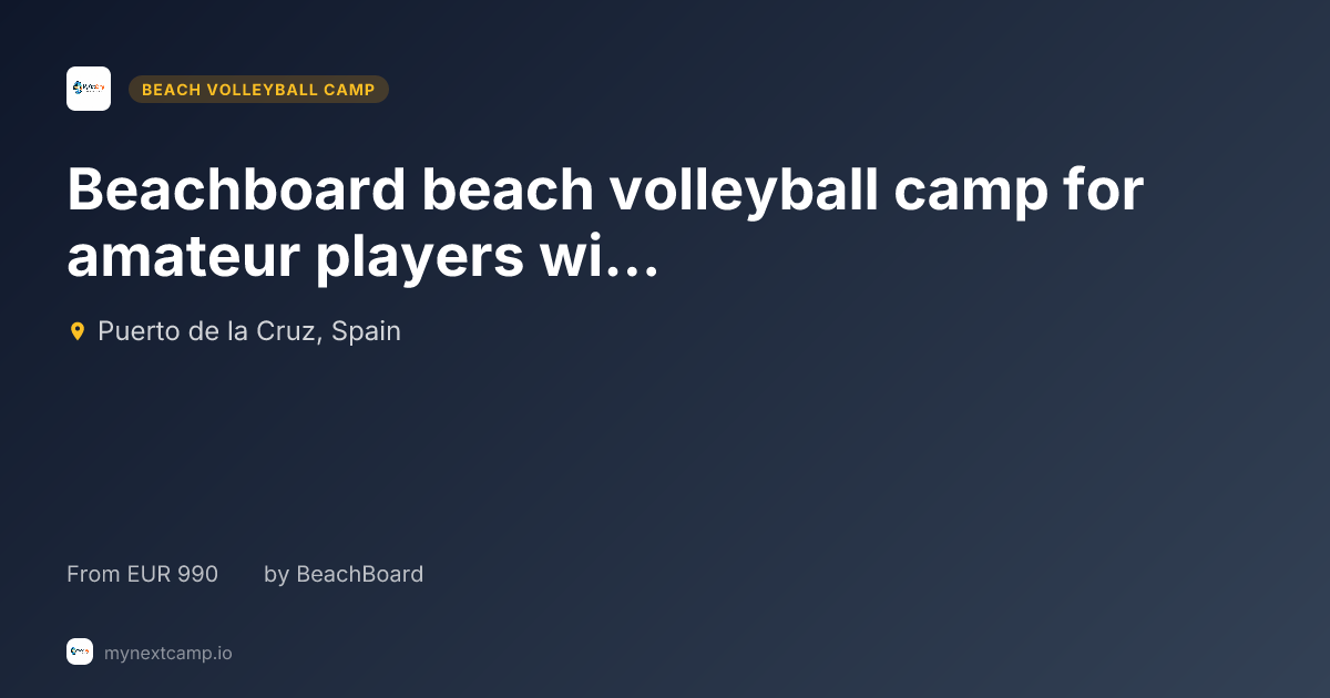 Beachboard beach volleyball camp for amateur players with coach Jussi ...